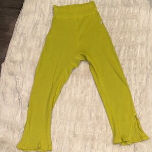 FP Movement by Free People Lime Ribbed Leggings
